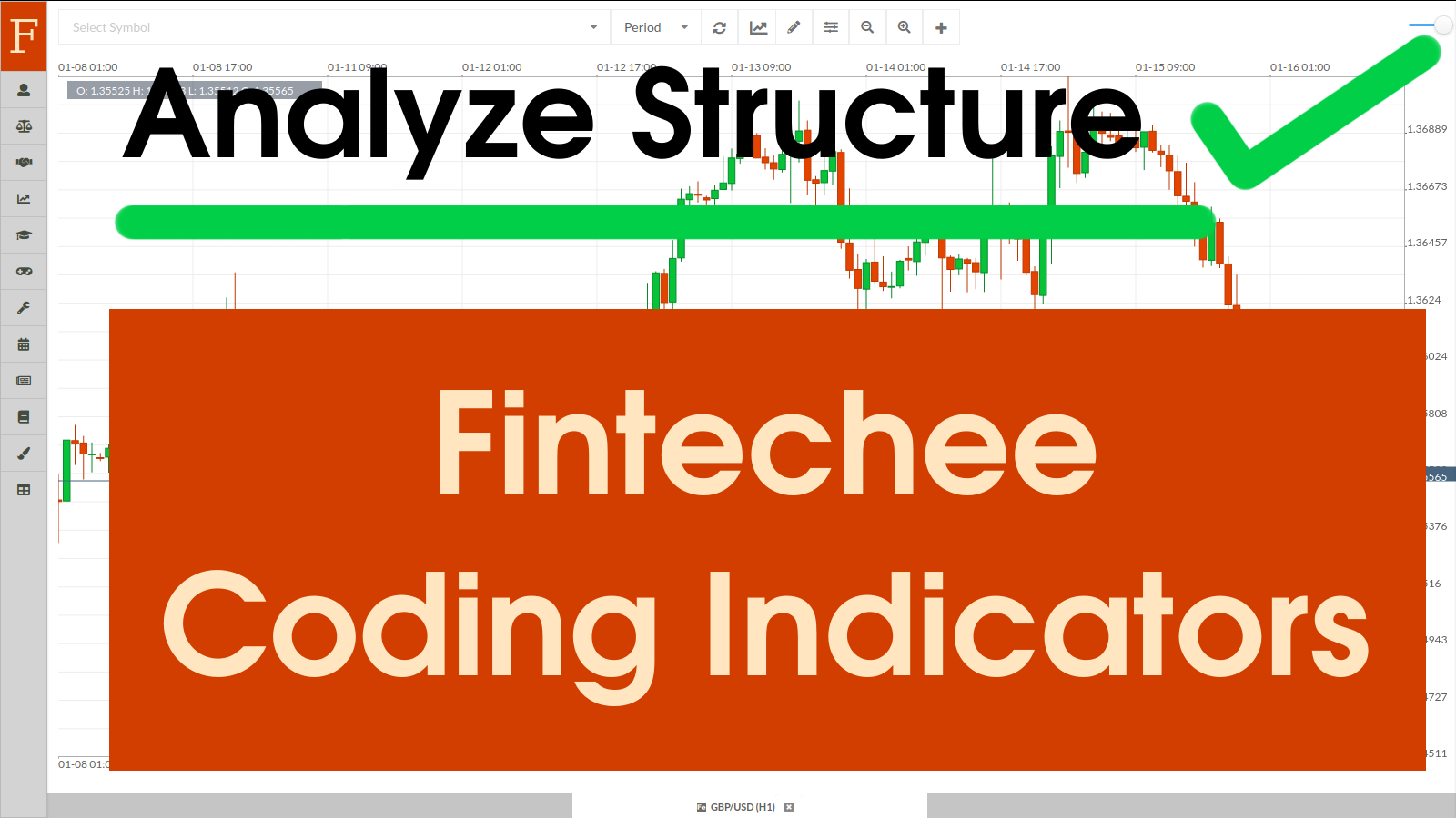 This tutorial video analyzes the structure of an indicator. Fintechee WEB trader supports automated trading