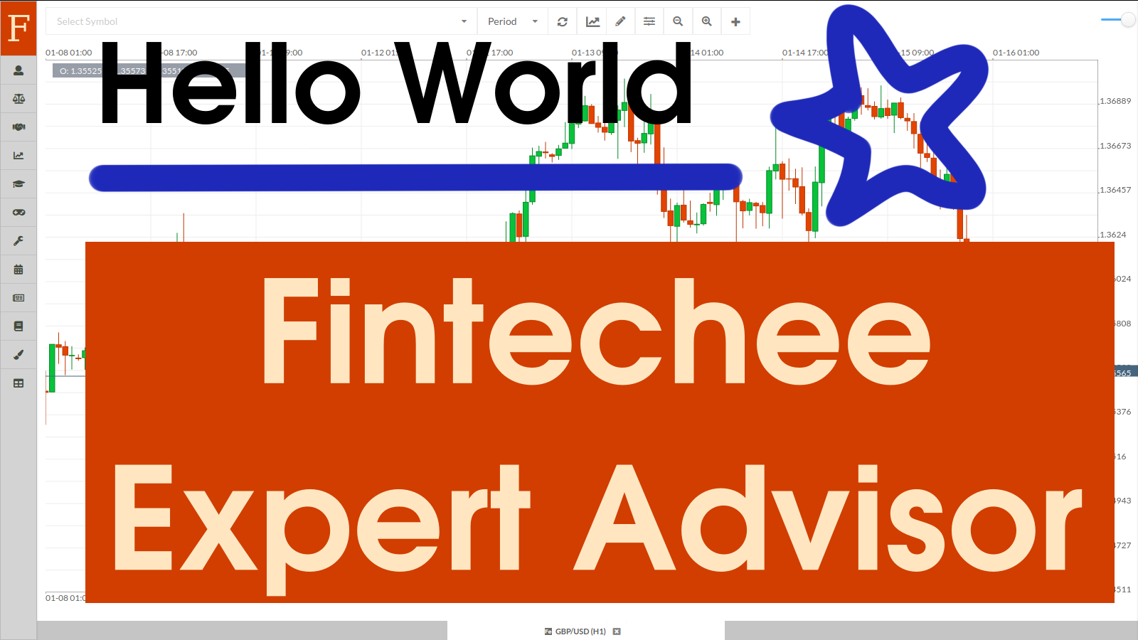 This tutorial video talks about how to code an expert advisor via Fintechee WEB Trader. Expert advisor stands for trading robot